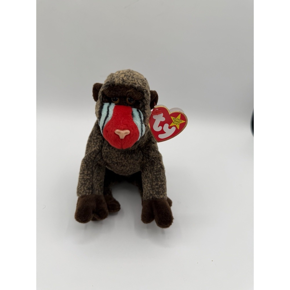 🐒🍌 Ty Beanie Baby Cheeks the Baboon – 1999 – Retired – Colorful Primate